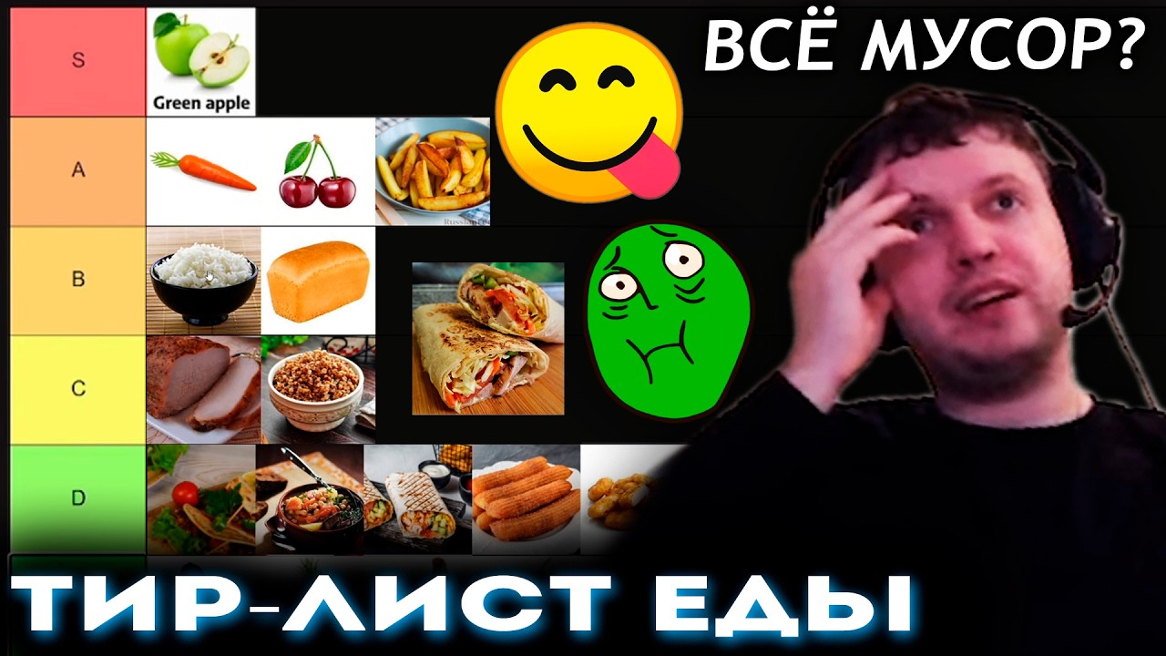 ПАПИЧ СОСТАВЛЯЕТ СВОЙ ТИР-ЛИСТ ЕДЫ и ФРУКТОВ! 😋 🤮 смотреть онлайн