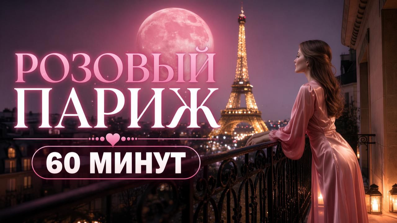 Романтическая Французская🗼Музыка |  60 минут 🌸 Плейлист | Атмосфера Парижа в розовых тонах 🌸