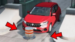 Автомобили против боллардов – BeamNG Drive
