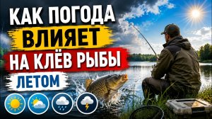 90% рыбаков не знают об этом | Как погода влияет на клёв рыбы летом
