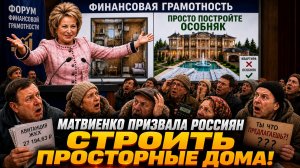 Матвиенко посоветовала россиянам строить просторные дома и не ютиться в маленьких квартирах 🤣🤣🤣🍿