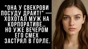 'Она у свекрови посуду драит!' —хохотал муж на корпоративе… Но уже вечером его смех застрял в гор