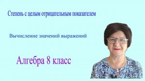 Cтепень с целым отрицательным показателем. Алгебра 8 класс. Решение упражнений.
