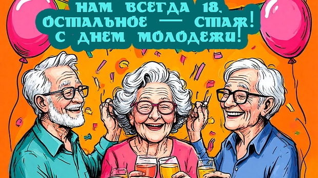С днём молодежи! Самая лучшая музыкальная открытка.