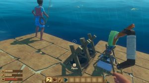 Raft выживание прохождение. Первая акула. Рафт.