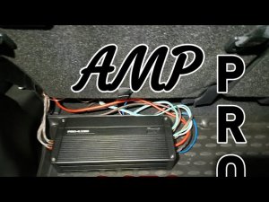 Установка усилителя AMP PRO 4.150 + комплект AMP MASS 4.08