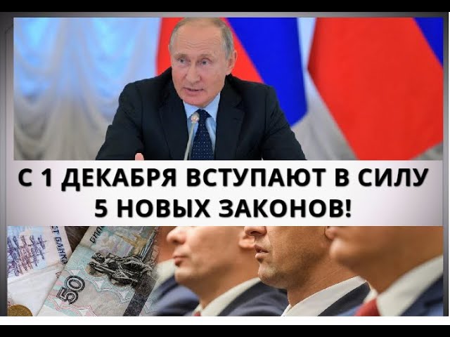 С 1 декабря вступают в силу 5 НОВЫХ ЗАКОНОВ! смотреть онлайн