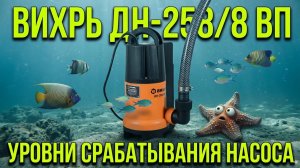 ВИХРЬ ДН-258/8 ВП | ВКЛючение и ВЫКЛючение насоса | Гистерезис ПОПЛАВКА | Весна 2026