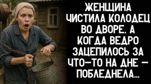 Женщина чистила колодец во дворе, а когда ведро зацепилось за что-то на дне — побледнела…