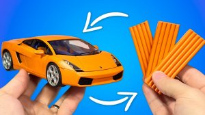Превращение пластилина в машину Lamborghini Gallardo 160 часов работы за 10 минут