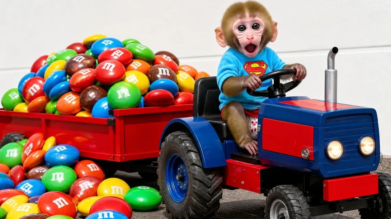 🐒 Обезьянка собирает морковку с огорода 🥕 Но потом появляется большой червяк🙊