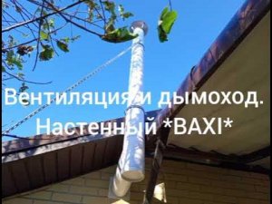 Вентиляция Ф 160мм, дымоход коаксиальный Ф100 мм/60мм.Настенный двухконтурник *BAXI*