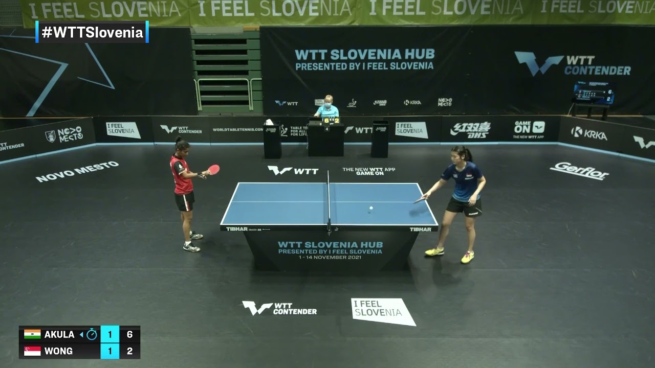 Sreeja Akula vs Wong Xin Ru | WTT Contender Novo Mesto 2021 | WS | Qual смотреть онлайн