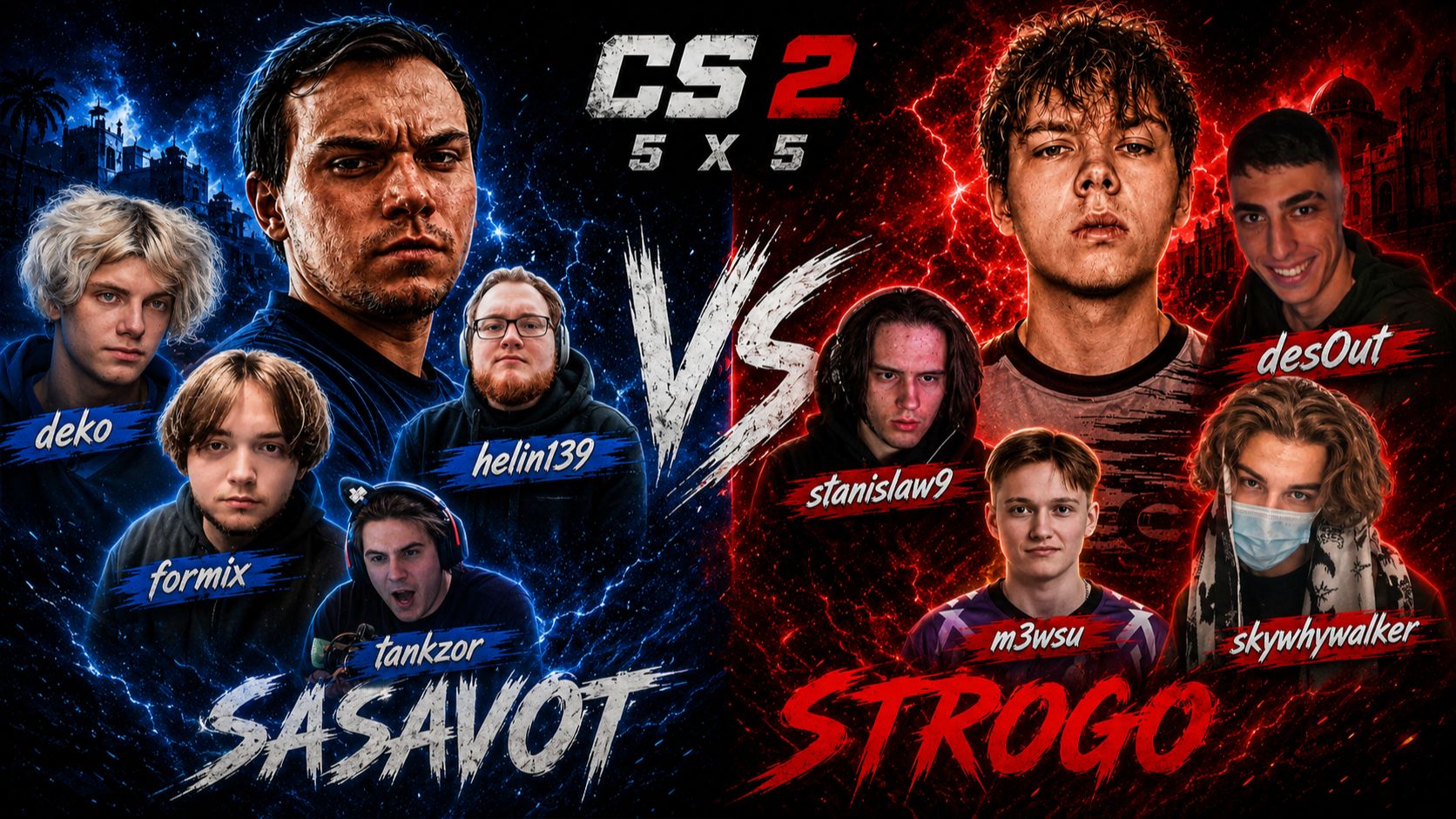 ГЛЕБ против СТРОГО 5 на 5 в CS 2 | SASAVOT, strogo, deko, m3wsu, des0ut, skywhywalker и другие смотреть онлайн