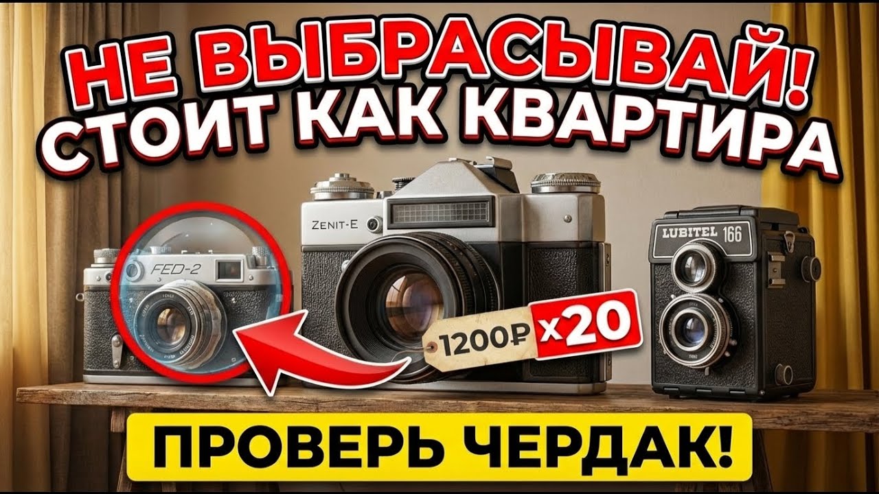 8 самых РЕДКИХ и ДОРОГИХ советских фотоаппаратов. Какой из них есть у тебя? смотреть онлайн