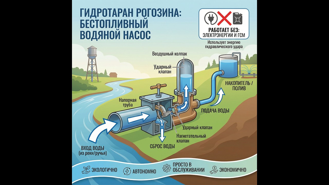 Как качать воду без энергии и ГСМ круглый год? смотреть онлайн