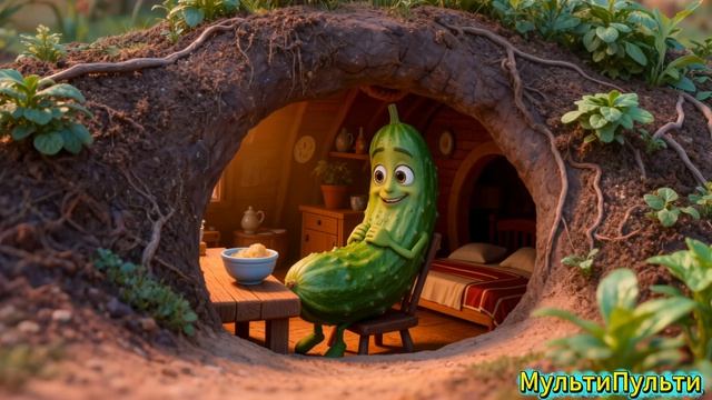 Весёлый огуречик🎶🥒Детская песня🎵 мультик для детей🎈 смотреть онлайн