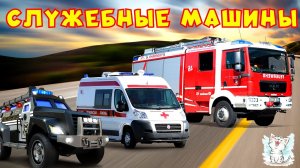Учим служебные машинки. Сборник машинок с мигалками. Обучающее видео