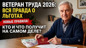 Ветеран труда 2026: кому положены льготы и ежемесячные денежные выплаты, как получить компенсацию