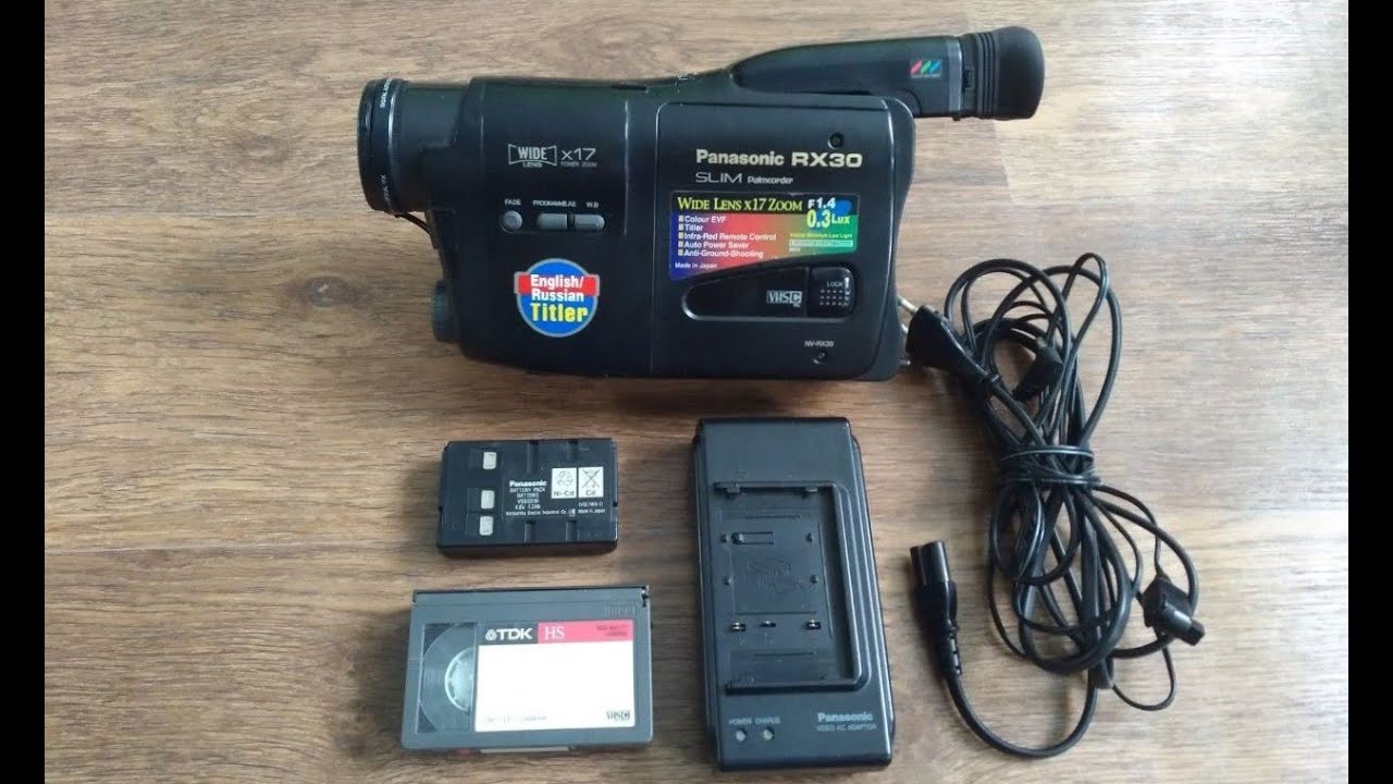 Капсула часу родом із 90-х – касетна відеокамера Panasonic NV-RX30EN VHS-C slim palmcorder. смотреть онлайн