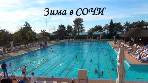 Сочи зимой. Гостиница Жемчужина. Парк и бассейн.