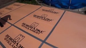 Установка каркасного бассейна на ПЕНОПЛЭКС ФУНДАМЕНТ сборка подложки из ПЕНОПЛЭКСА