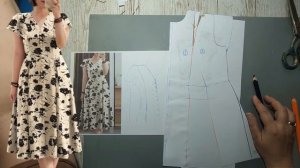 Моделирование. Красивое платье с рельефными линиями. Выкройка № 2137.