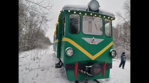 Фотообзор «Зимней сборной экскурсией с АМ1-169» (Тёсовская узкоколейная железная дорога).