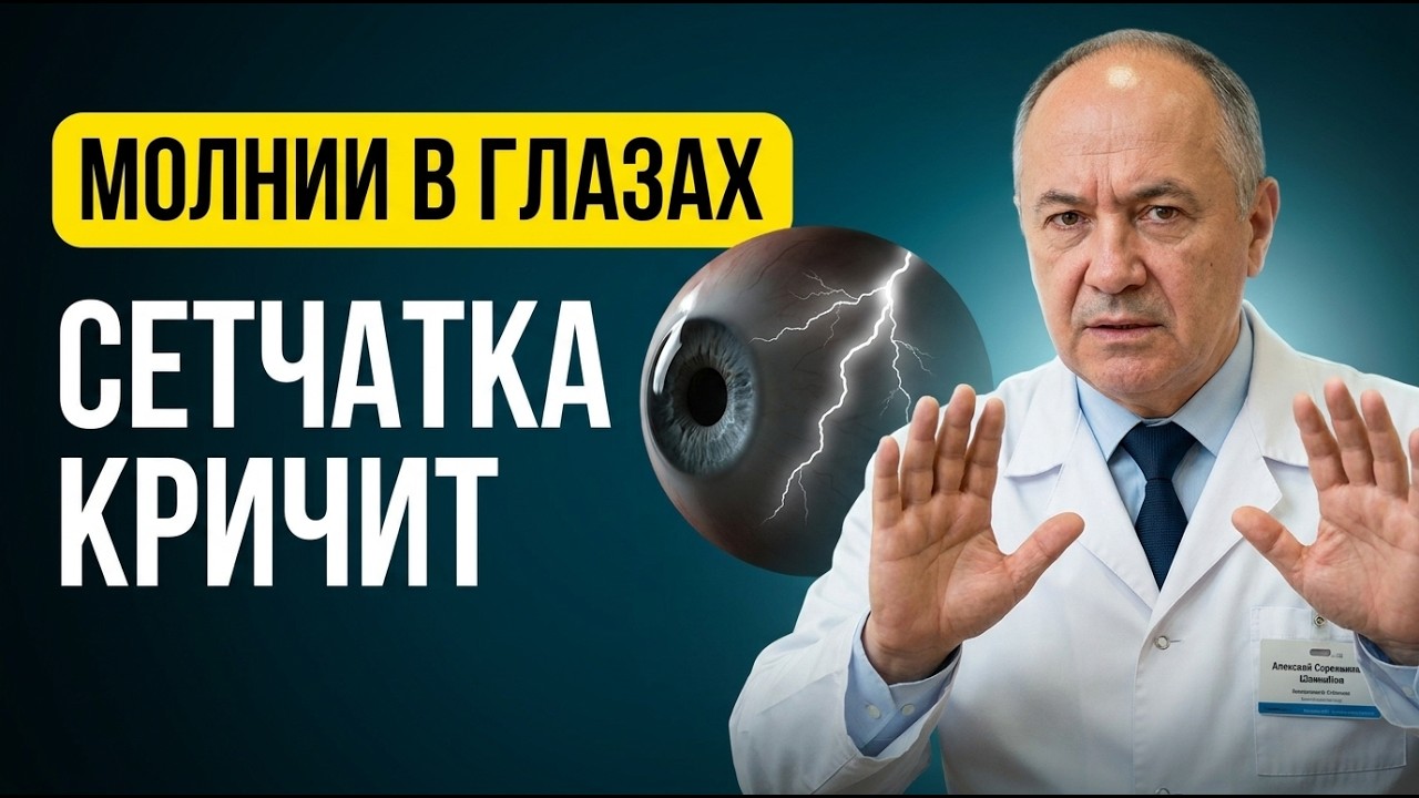 Мушки и вспышки в глазах — что происходит внутри и 4 упражнения за 3 минуты! смотреть онлайн