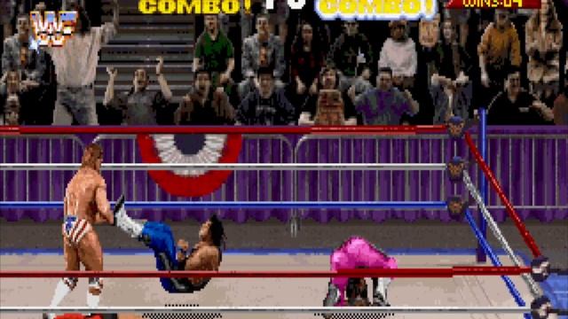 WWF Wrestlemania The Arcade Game PC MS-DOS - Bret Hart WWF Title