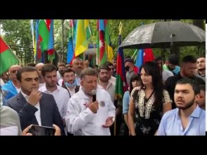 Акция  азербайджанцев перед представительством ООН в Украине