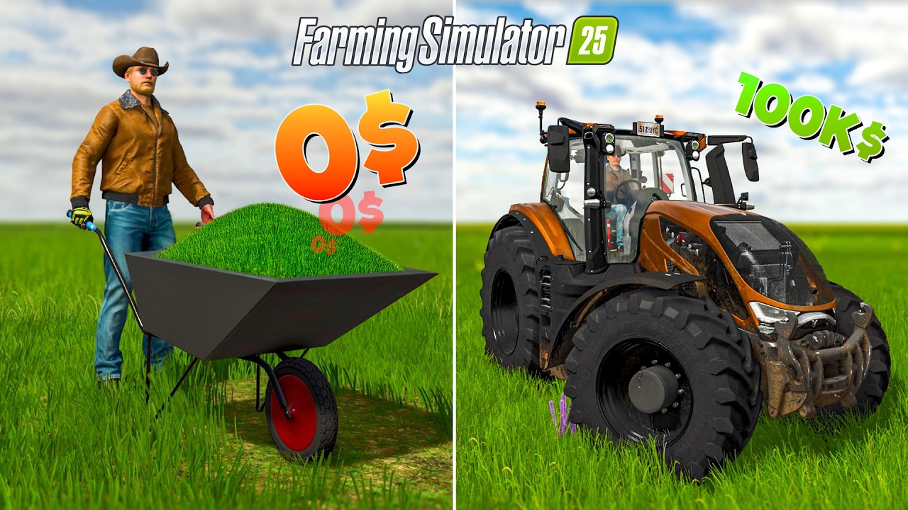 Выживаю на плоской карте в Farming Simulator 25 смотреть онлайн
