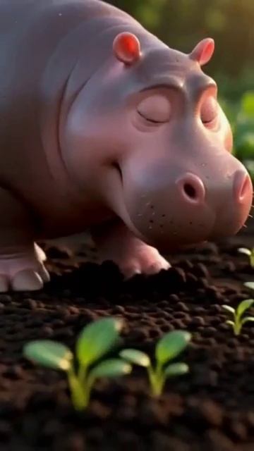 🦛🥕 РОЗОВЫЙ БЕГЕМОТИК И ГИГАНТСКИЕ ОВОЩИ: Волшебный огород и невероятный урожай!