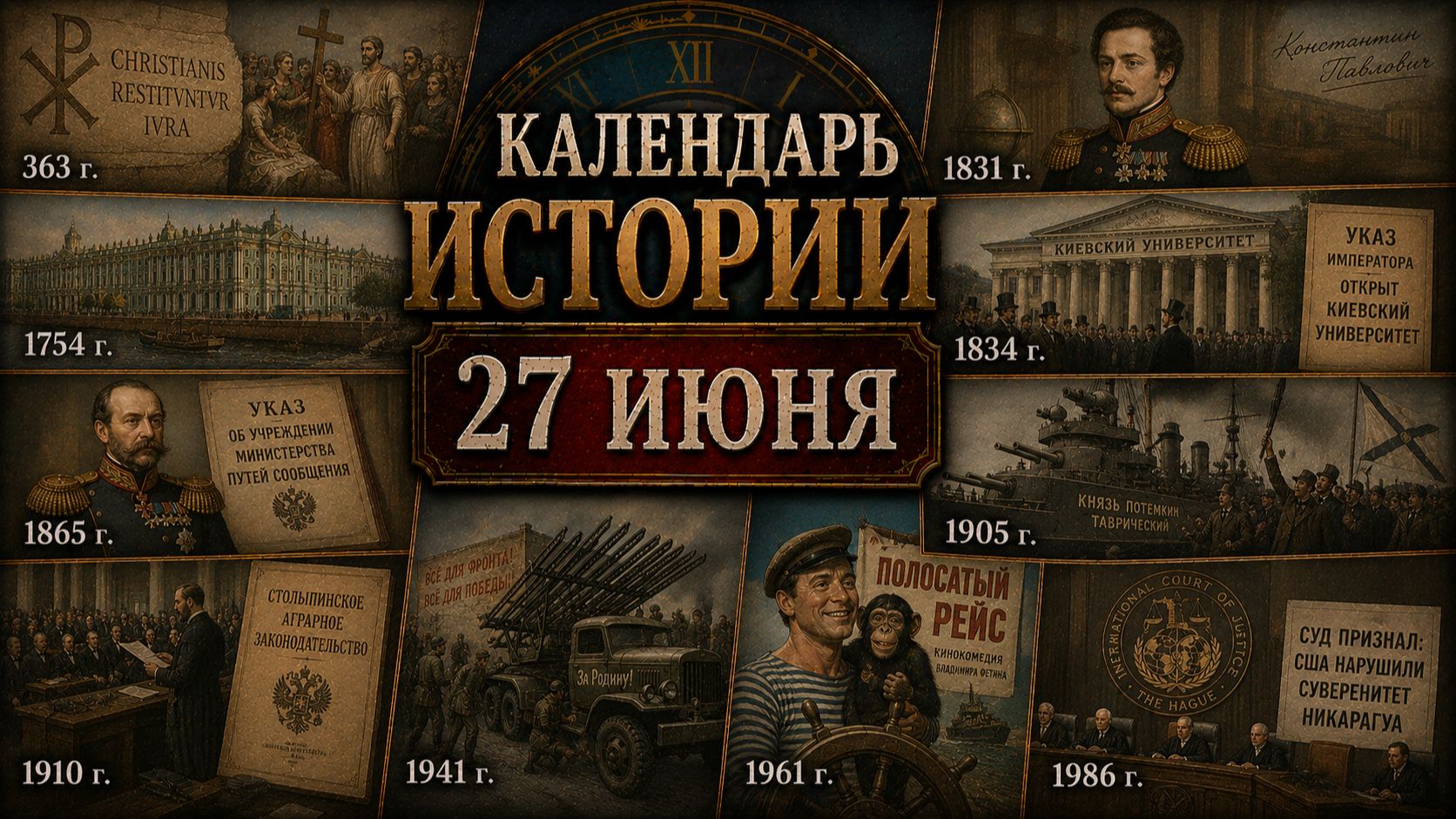 КАЛЕНДАРЬ ИСТОРИИ 27 ИЮНЯ