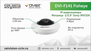 DVI-F141 Fisheye IP видеокамера Матрица  1/2.9» Sony IMX326