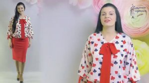 Широкая блузка с бантами на любую фигуру сшить своими руками часть 1