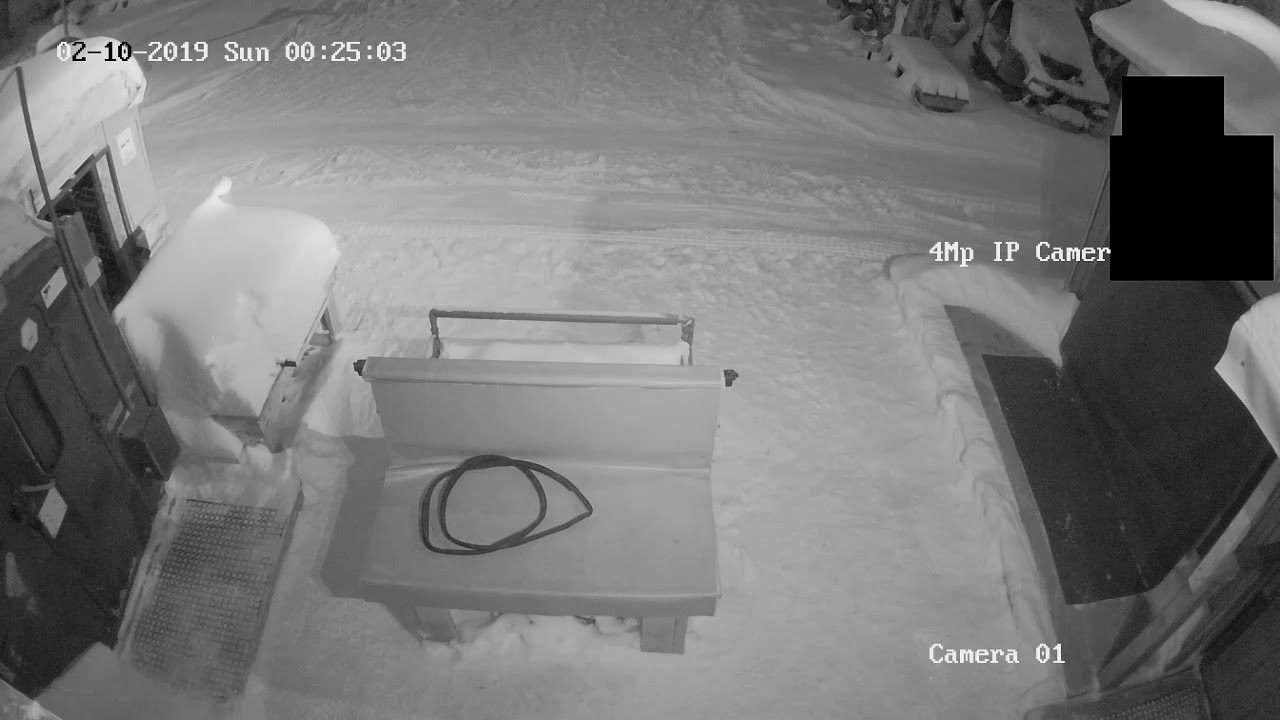 IP 4Мп Видеокамера Hikvision DS-2CD2542FWD-IS 2,8 мм ночь зима высота 3,5 метра смотреть онлайн