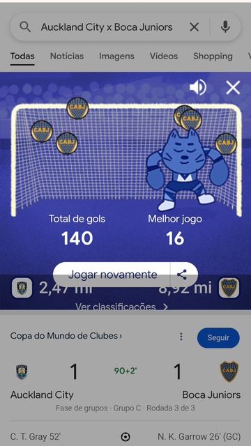 26 - Auckland City x Boca Juniors- Partida 8 - Mini Cup Google Copa do Mundo de Clubes