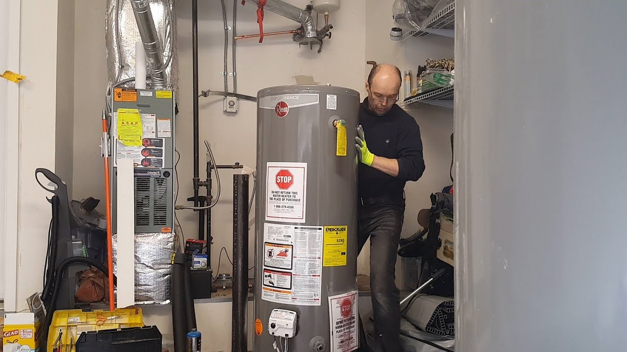 Gas Water heater replacement. Замена газового водяного котла смотреть онлайн