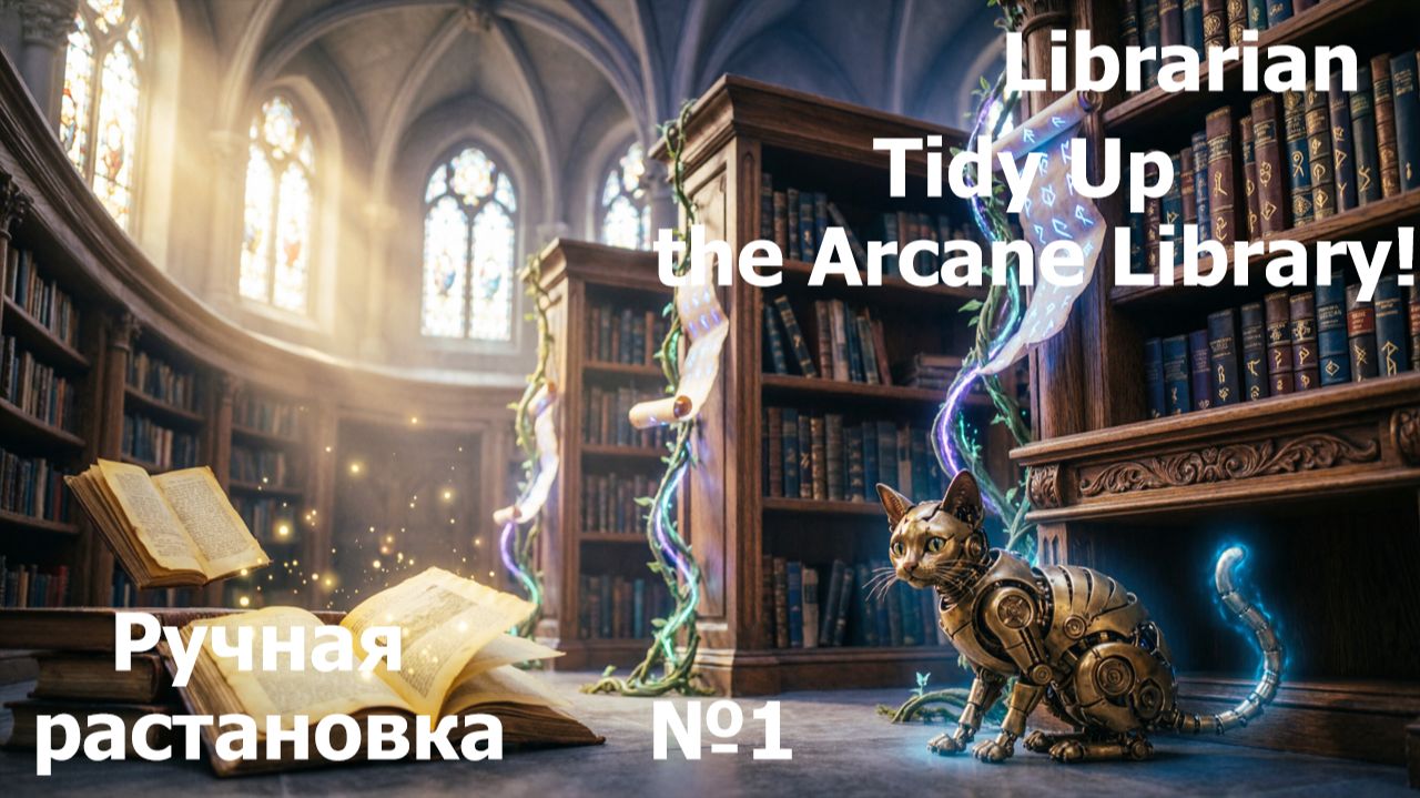 Librarian_ Tidy Up the Arcane Library! Ручная раскладка книг №1