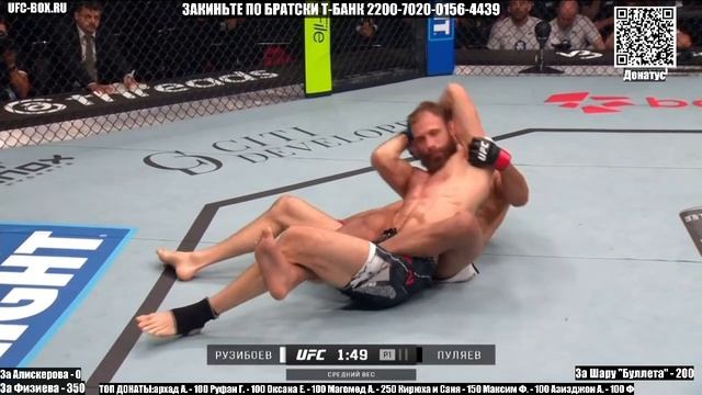 Нурсултон Рузибоев (Узбекистан) vs Андрей Пуляев (Россия) UFC Баку бой смотреть онлайн