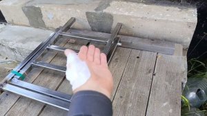 Универсальная лестница в колодец для монтажа и ремонта водопровода.