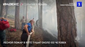 Лесной пожар в Ялте тушат около 100 человек