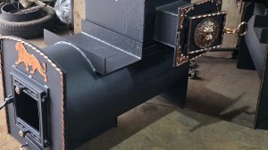 ЗАКРЫТАЯ КАМЕНКА ВНУТРИ ТОПКИ!!!  БАННАЯ ПЕЧЬ из трубы. ПЕЧЬ ПОД ОБКЛАДКУ КИРПИЧОМ