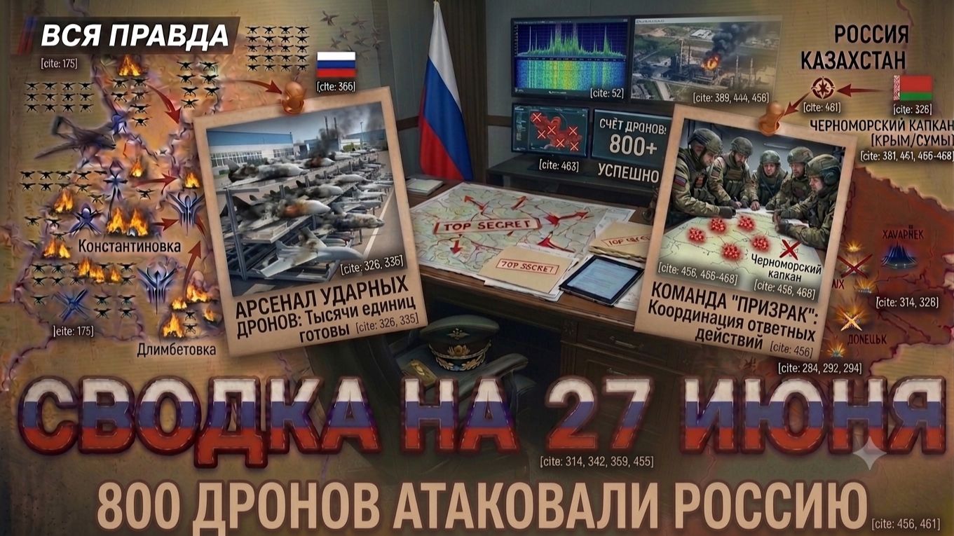 СВОДКА БОЕВЫХ ДЕЙСТВИЙ НА 27 ИЮНЯ, КАРТА СВО СЕГОДНЯ, НОВОСТИ , СВО НА УКРАИНЕ, 2026 ЮРИЙ ПОДОЛЯКА смотреть онлайн