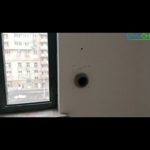 Бурим стену для установки бризера Ballu 100