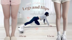HIKARI-−５cm🔥太ももの根から細くして隙間をつくるストレッチ&筋トレ // SLIM THIGHS & HIP SHAPING 5MIN WORKOUT