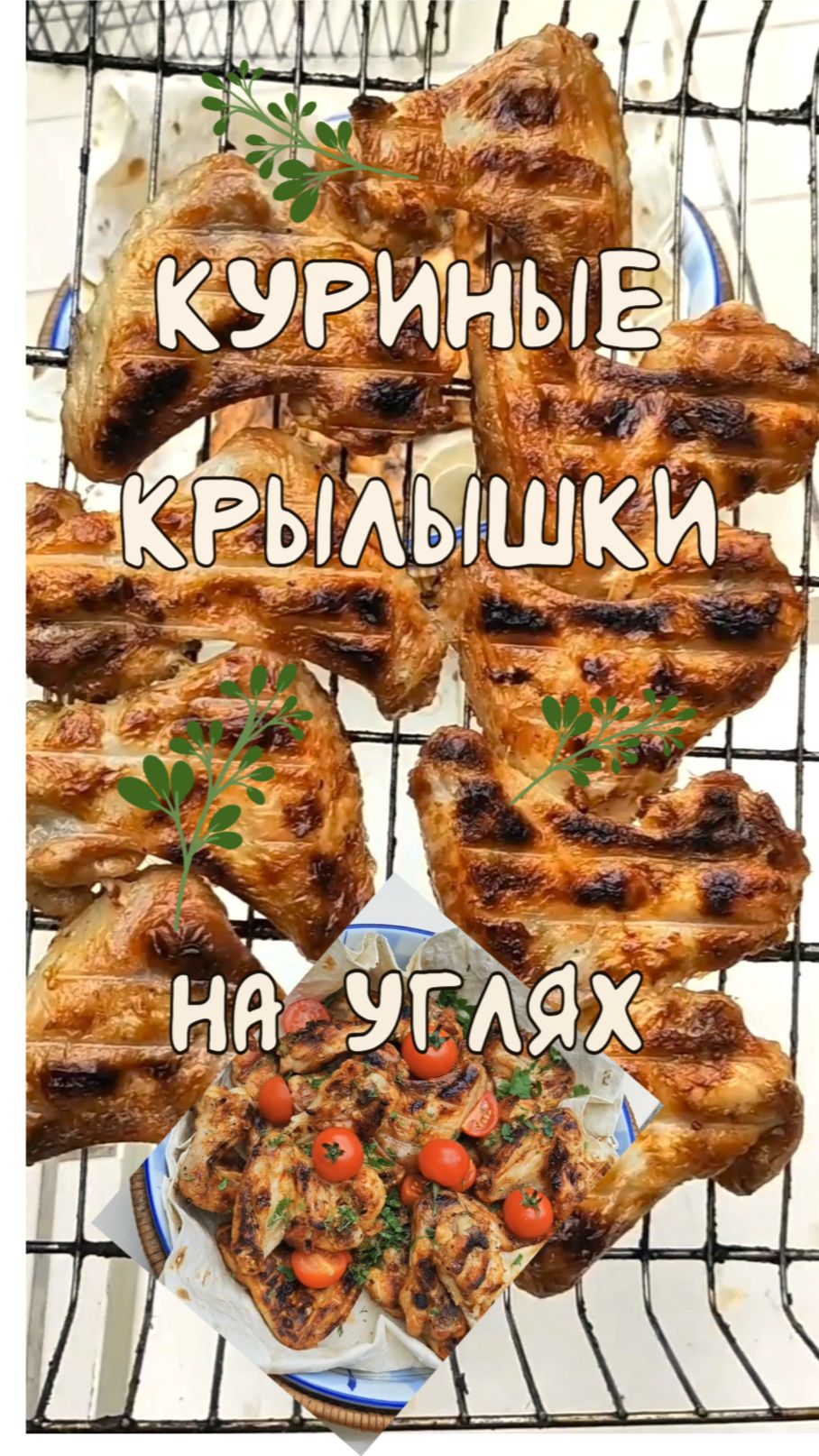 Куриные крылышки на углях. Деликатес для больших и маленьких.