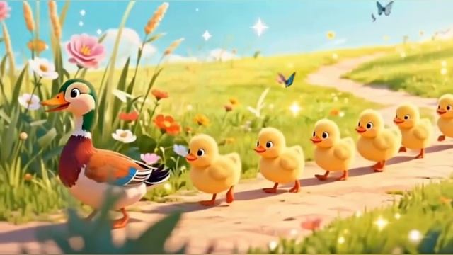 Мультфильм Утята 1.  Стихотворение для детей.1mp4. Автор: Татьяна Тертычная.