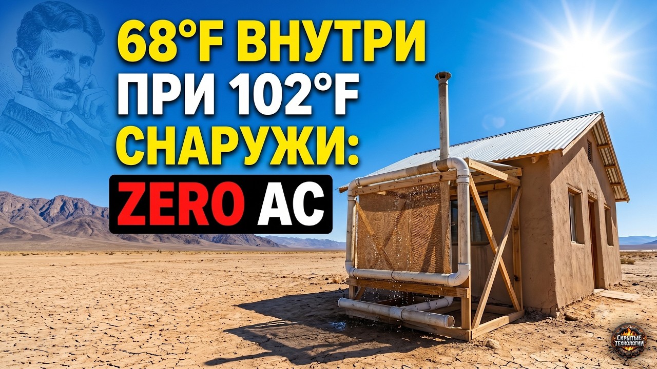Охлаждение дома за $15 без кондиционера: физика, которая выдает 22°C в жару смотреть онлайн